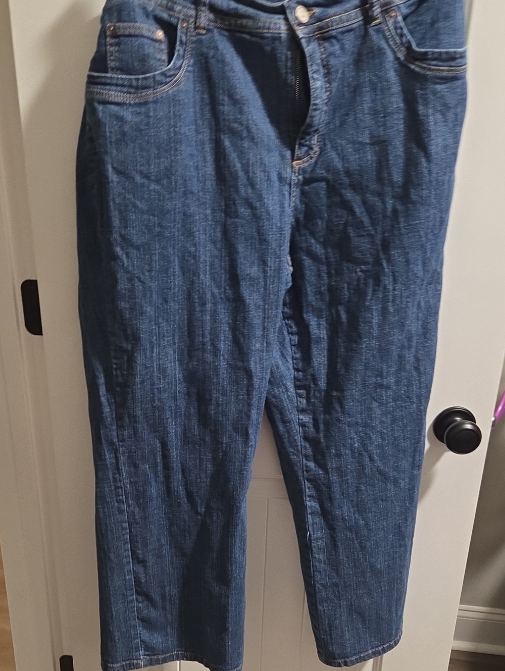 Mango Dark Blue Straight-Leg Jeans